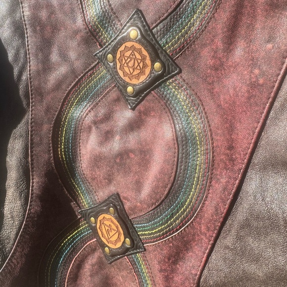 Anahata designs burgundy leather jacket - Picture 5 of 5